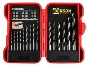 Benson Tools Boorcassette hout | 15-delig | maten 3-10 mm | veelzijdig en compleet