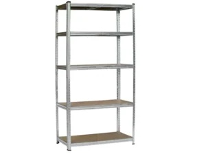 Hofftech Stellingkast | Opbergrek 180 x 90 x 40 cm | 5 Verstelbare Planken | 175 kg per Plank | Gegalvaniseerd Metaal