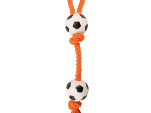 Hofman Animal Care Flostouw hondenspeeltje trektouw hond stevig hondenspeelgoed hondentouw van katoen voetballen