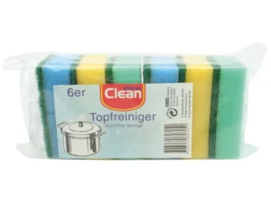 Schuursponsjes set van 6 | Assorti | Keukensponsen 85 x 55 x 30 mm