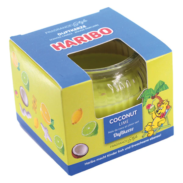 Haribo Geurkaars Kokos-Limoen 85 g | Geurkaars in Glas