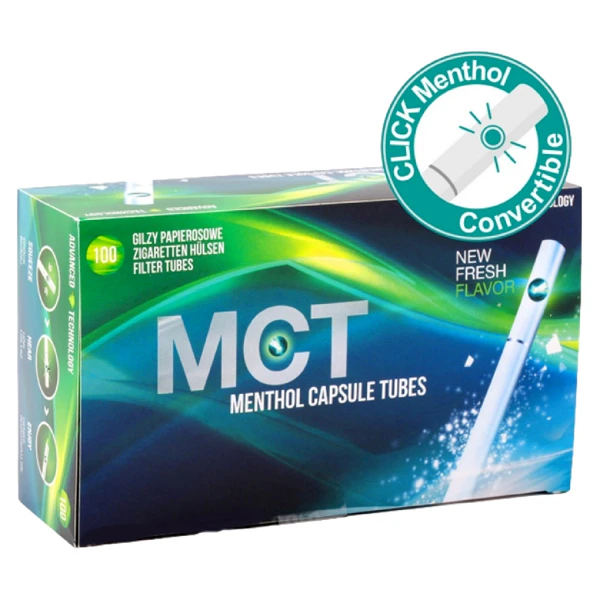 MCT Menthol Click Tubes | 100 Lege Sigarettenbulzen met Mentholcapsule