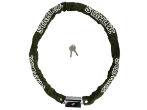 Stahlex Kettingslot | 120 cm | Zwart | Inclusief 2 Sleutels | Voor Fiets & Scooter