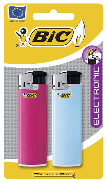 BIC J38 Elektronische Aanstekers | 2 Stuks | Blisterverpakking