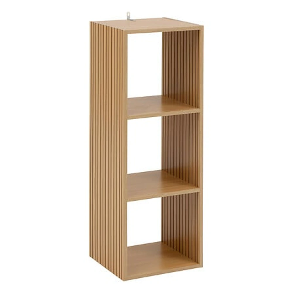 5Five Tasso Modulaire Boekenkast | 3 Vakken | Houtlook | 35 x 32 x 102 cm