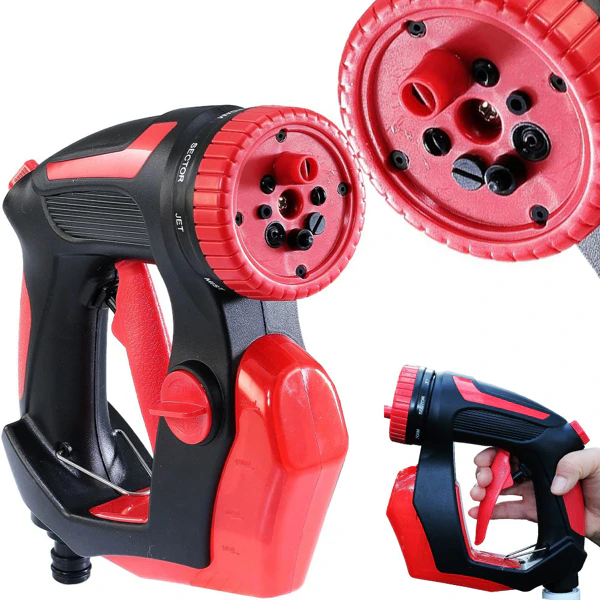 Verk Group Autowassen Pistool | 4 Modi | Ergonomisch | Met Zeepdispenser | Rood