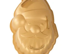 Silicone Bakvorm Kerstman | Goudkleurig | 28 x 16 x 3 cm | Kerst Cakevorm