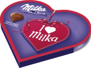 Milka I Love You | 44 g | Hartvormige Pralines met Hazelnootcrème