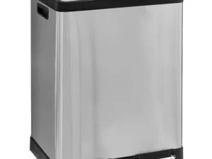 5Five Ariane Dubbele Prullenbak | Pedaalemmer | RVS | 2 x 30 Liter | Zilver