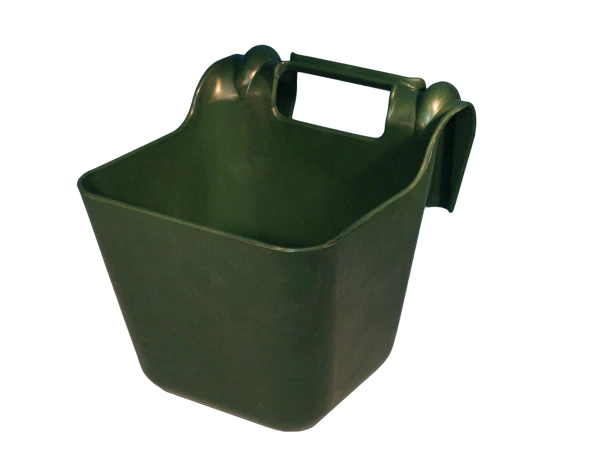 Excellent Hangvoerbak Young Line | 14 Liter | Voer- en Drinkbak voor Paarden & Boerderijdieren | Donkergroen
