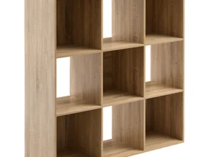 5Five Boekenkast | 9 Vakken | 100,5 x 32 x 100,5 cm | Natuurlijk Eiken