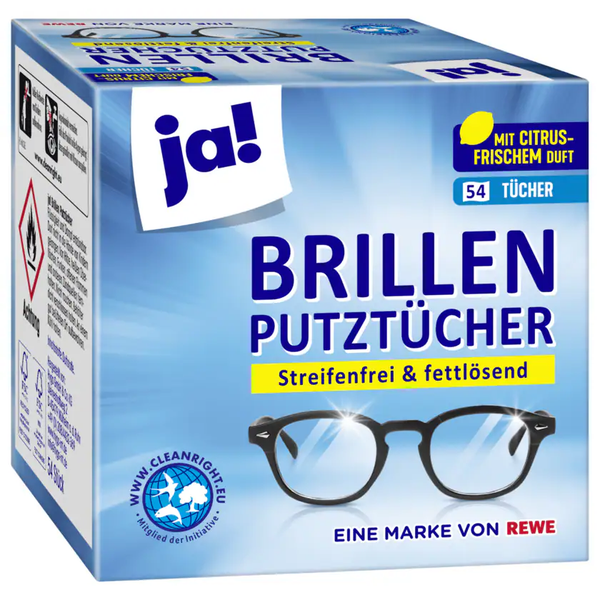 Ja! Brillenpoetsdoekjes | Doos van 54 stuks