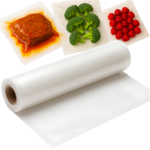 Ruhhy Vacumeerfolie Rol | 28 x 600 cm | Geschikt voor Vacuümmachines | Sous-vide | Herbruikbaar