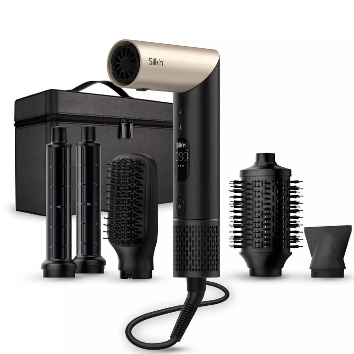 Silk'n Airstyler 5-in-1 | Fohnborstel met 5 accessoires | Volume- en roterende borstel | Krulborstel, stijltang en krultang | Ionische haardroger | SilkyAir Flex